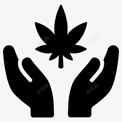 大麻毒品树叶图标svg_新图网 https://ixintu.com 大麻 树叶 毒品