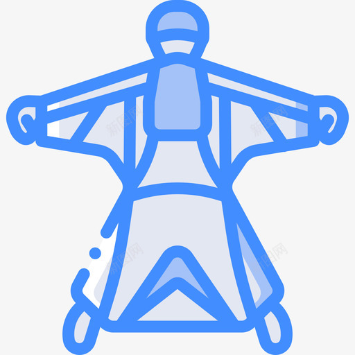 翼装极限运动3蓝色图标svg_新图网 https://ixintu.com 极限运动3 翼装 蓝色