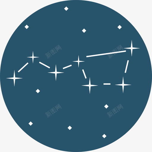 星座空间38平坦图标svg_新图网 https://ixintu.com 平坦 星座 空间38