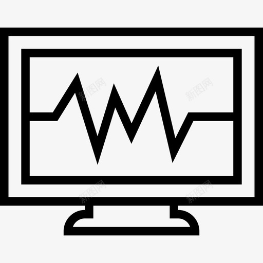 心电图医疗卫生3线性图标svg_新图网 https://ixintu.com 医疗卫生3 心电图 线性