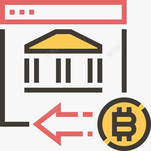 比特币加密货币黄影图标svg_新图网 https://ixintu.com 加密货币 比特币 黄影
