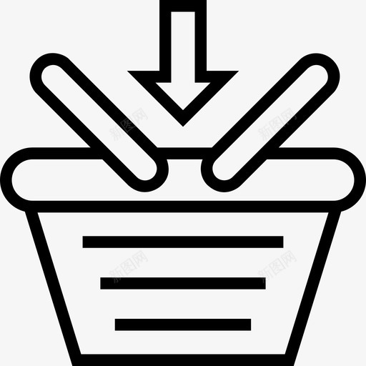 篮子全球物流8线性图标svg_新图网 https://ixintu.com 全球物流8 篮子 线性