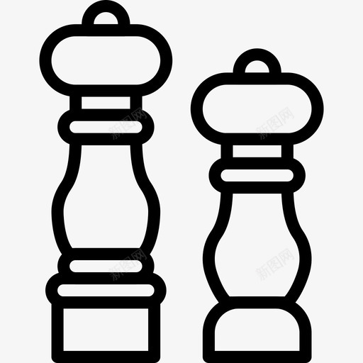 盐和胡椒食品79线性图标svg_新图网 https://ixintu.com 盐和胡椒 线性 食品79