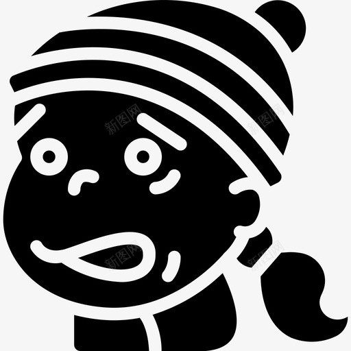 女孩卡通化身填充图标svg_新图网 https://ixintu.com 卡通化身 填充 女孩