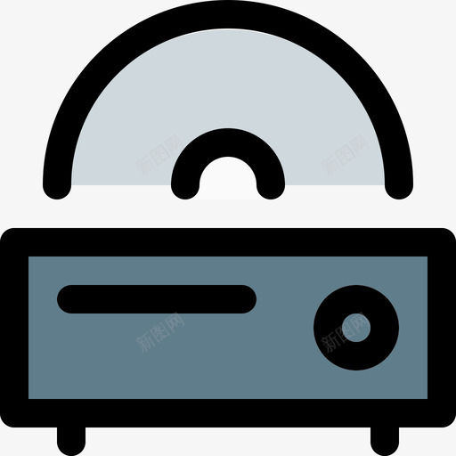 Cd播放器音乐41线性彩色图标svg_新图网 https://ixintu.com Cd播放器 线性彩色 音乐41