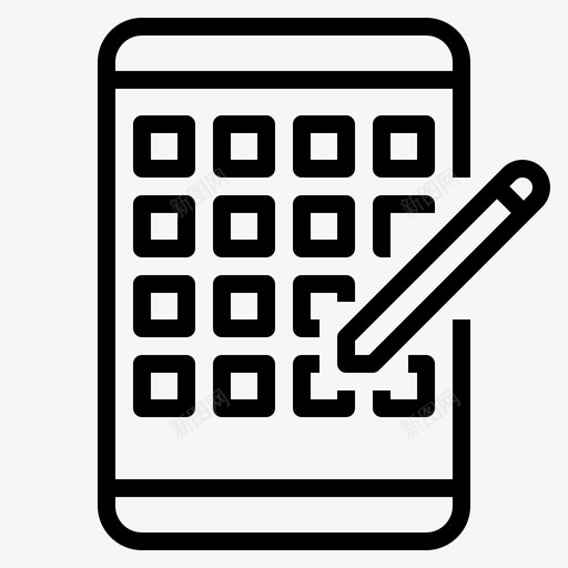 平板电脑屏幕技术图标svg_新图网 https://ixintu.com 小工具 屏幕 平板电脑 技术 触摸