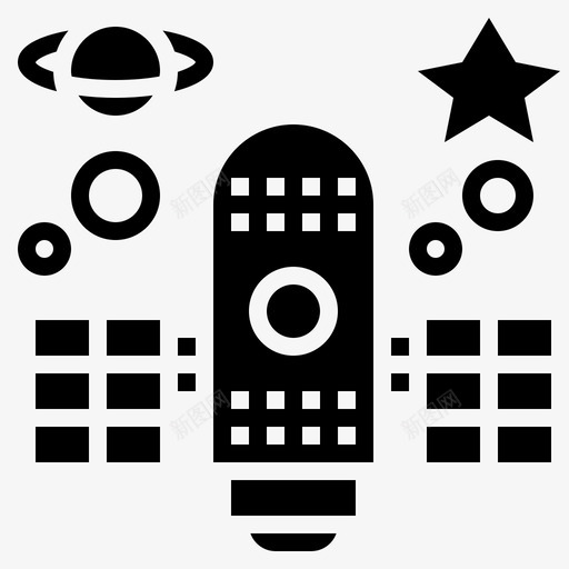 卫星通信地图和位置图标svg_新图网 https://ixintu.com gps导航 wifi 卫星 地图和位置 空间 通信