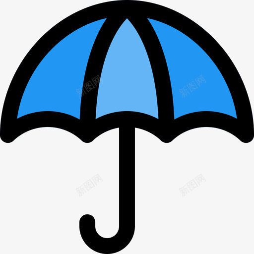 伞物体17线颜色图标svg_新图网 https://ixintu.com 伞 物体17 线颜色