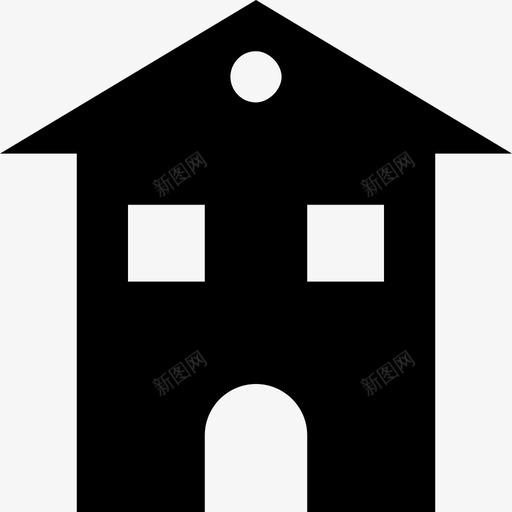 房子学校和教育2坚实图标svg_新图网 https://ixintu.com 坚实 学校和教育2 房子