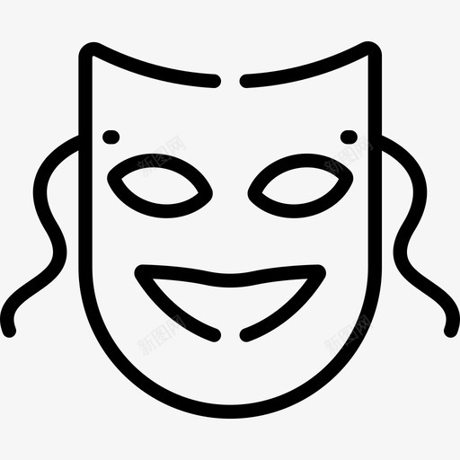 面具娱乐12线性图标svg_新图网 https://ixintu.com 娱乐12 线性 面具