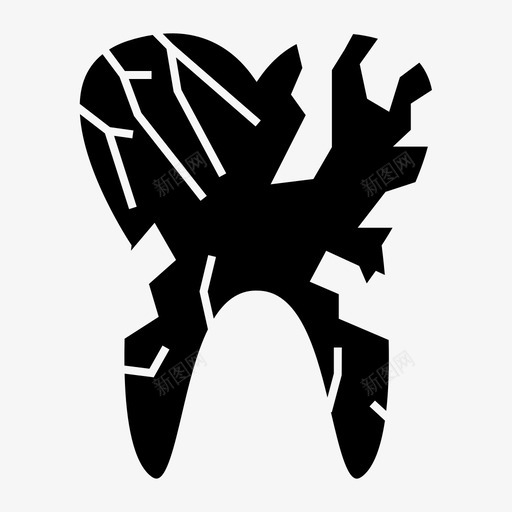 坏了龋齿牙齿图标svg_新图网 https://ixintu.com 健康 坏了 牙齿 龋齿
