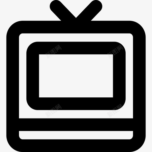 电视假日7线性图标svg_新图网 https://ixintu.com 假日7 电视 线性