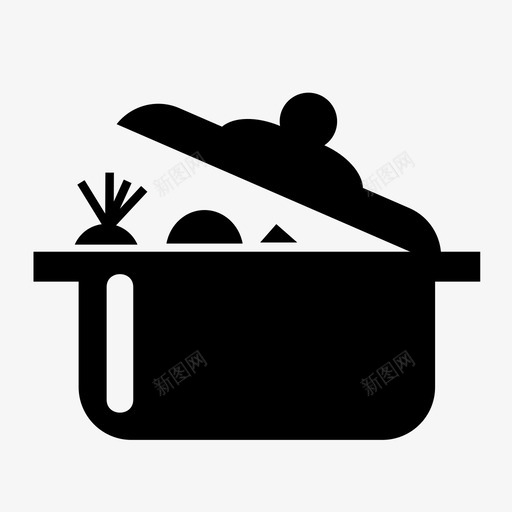 锅1煮沸图标svg_新图网 https://ixintu.com 1 烹饪 煮沸 锅 食物