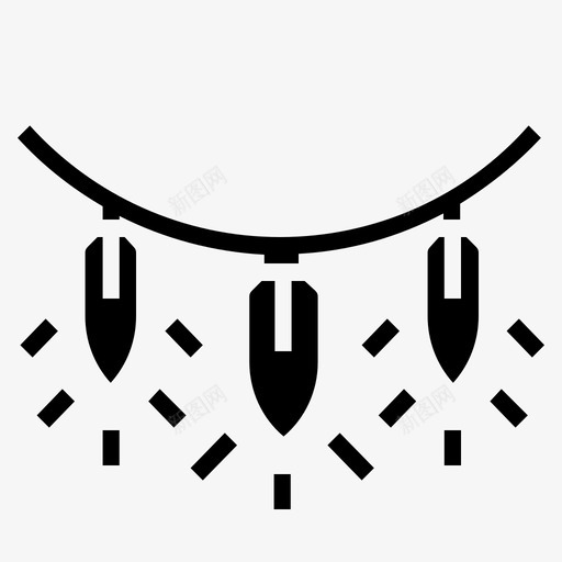 采购产品圣诞灯圣诞灯装饰图标svg_新图网 https://ixintu.com 圣诞灯 圣诞节 灯 装饰 采购产品圣诞灯