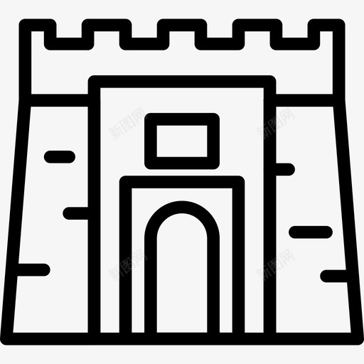 城堡旅行82直线图标svg_新图网 https://ixintu.com 城堡 旅行82 直线
