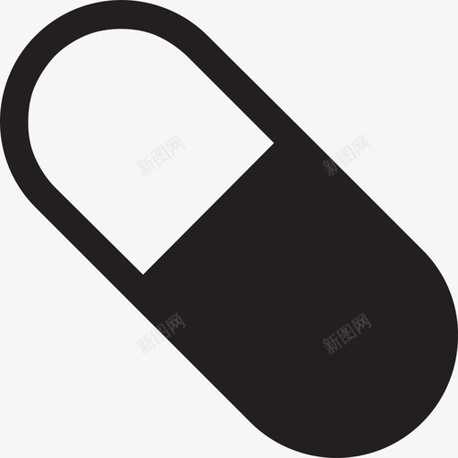 药丸医用70填充图标svg_新图网 https://ixintu.com 医用70 填充 药丸