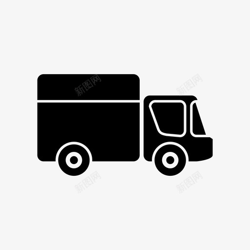卡车运输拖车图标svg_新图网 https://ixintu.com 半拖车 卡车 拖车 移动 装载 货物 运输 驱动