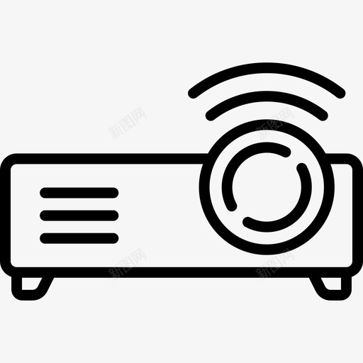 投影仪技术21线性图标svg_新图网 https://ixintu.com 技术21 投影仪 线性