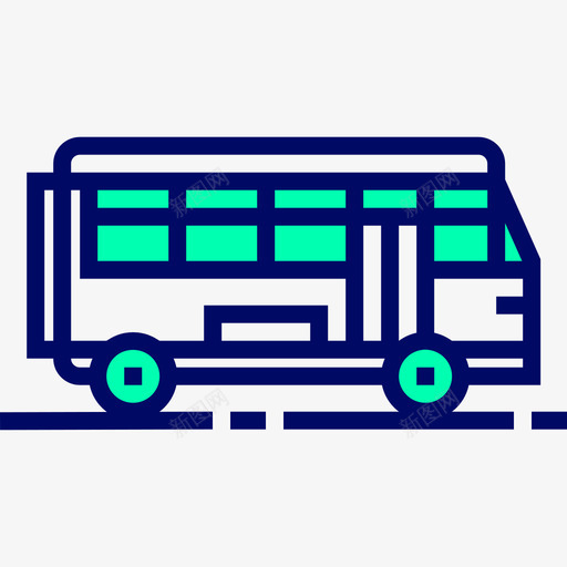 公交46路绿影图标svg_新图网 https://ixintu.com 46路 公交 绿影