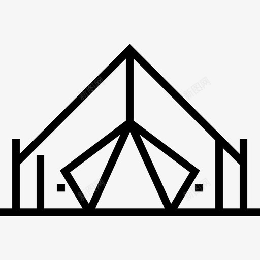 帐篷冒险10直线型图标svg_新图网 https://ixintu.com 冒险10 帐篷 直线型