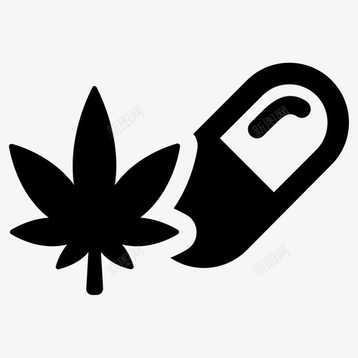 大麻毒品医用大麻图标svg_新图网 https://ixintu.com 医用大麻 大麻 毒品 药物