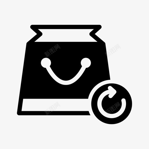 退货订单袋子交货时间图标svg_新图网 https://ixintu.com 交货时间 袋子 购物 购物第1部分 退货订单