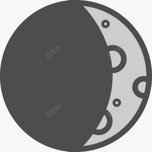 月亮天气98线颜色图标svg_新图网 https://ixintu.com 天气98 月亮 线颜色