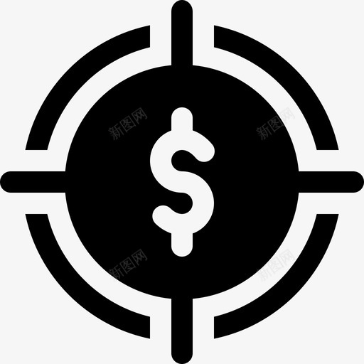 目标就业3已填充图标svg_新图网 https://ixintu.com 就业3 已填充 目标