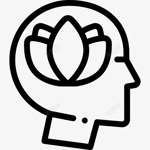 心境平和心理学6线性图标svg_新图网 https://ixintu.com 心境平和 心理学6 线性