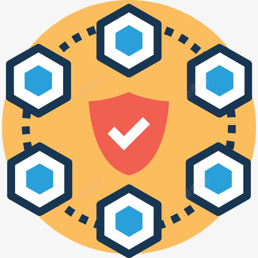 安全科技9线颜色图标svg_新图网 https://ixintu.com 安全 科技9 线颜色