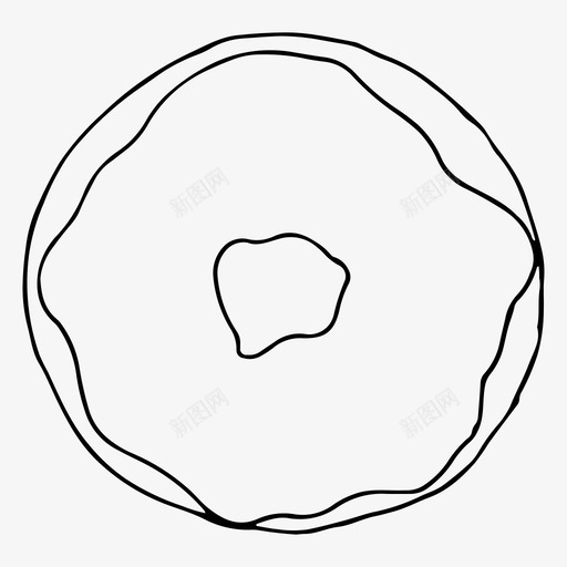 甜甜圈甜点食物图标svg_新图网 https://ixintu.com 甜点 甜甜圈 菜单 食物