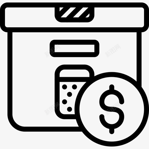 包装箱交货包装图标svg_新图网 https://ixintu.com 交货 产品 包装 包装箱 圆线图标运输和物流 装运