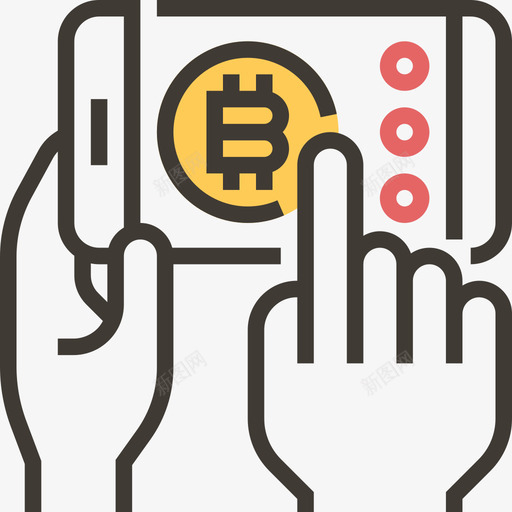 比特币加密货币黄影图标svg_新图网 https://ixintu.com 加密货币 比特币 黄影