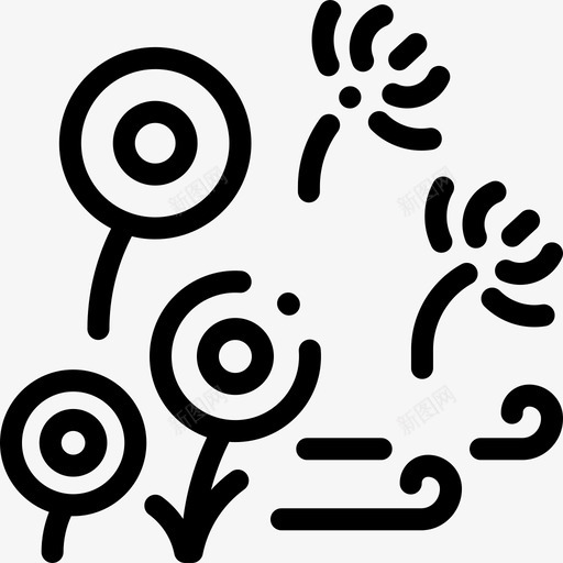 蒲公英自然24直系图标svg_新图网 https://ixintu.com 直系 自然24 蒲公英