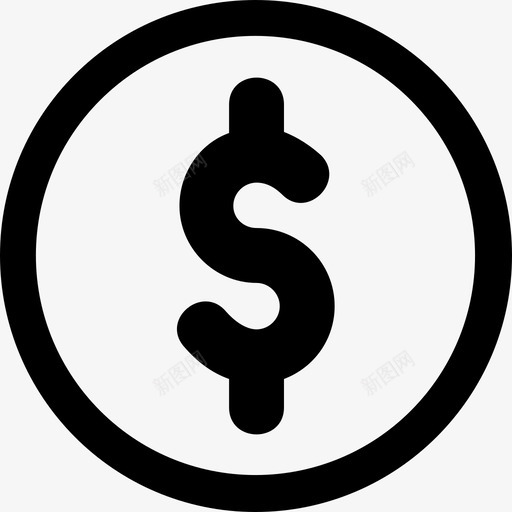 美元美元硬币收入图标svg_新图网 https://ixintu.com 付款 收入 美元 美元硬币 货币