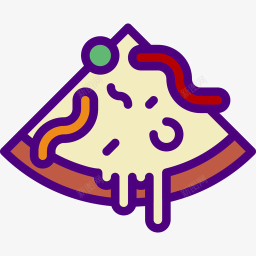 披萨食品78线性颜色图标svg_新图网 https://ixintu.com 披萨 线性颜色 食品78