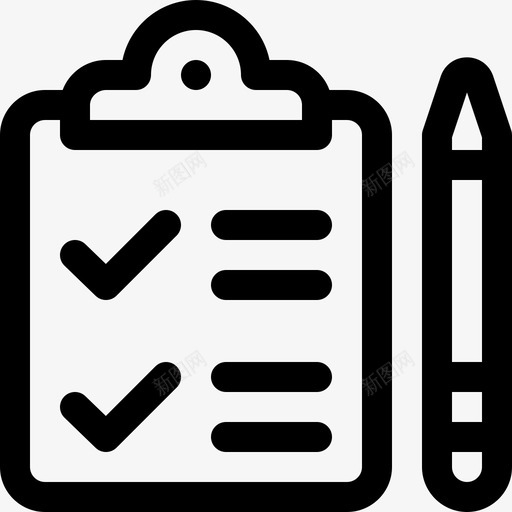 剪贴板健康生活方式13线性图标svg_新图网 https://ixintu.com 健康生活方式13 剪贴板 线性