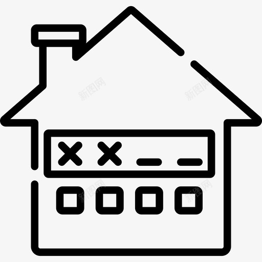 智能家居家庭自动化7线性图标svg_新图网 https://ixintu.com 家庭自动化7 智能家居 线性