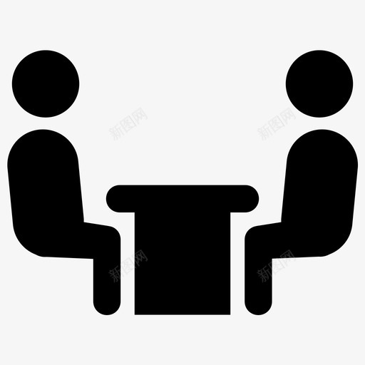 讨论商务会议面试图标svg_新图网 https://ixintu.com 商务会议 商务管理1 团队合作 招聘 讨论 面试