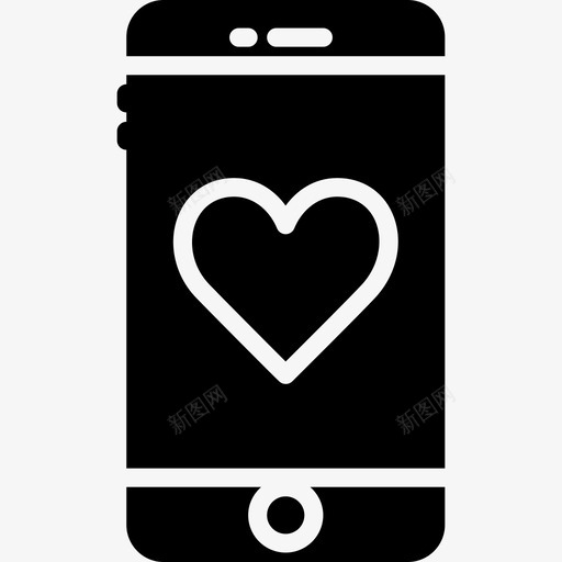 智能手机浪漫生活方式9填充图标svg_新图网 https://ixintu.com 填充 智能手机 浪漫生活方式9