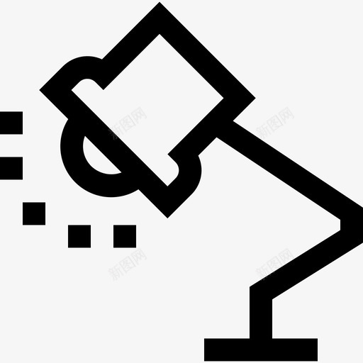 台灯室内和家具线性图标svg_新图网 https://ixintu.com 台灯 室内和家具 线性