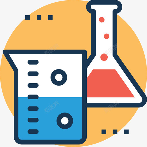 烧瓶科学技术8线性颜色图标svg_新图网 https://ixintu.com 烧瓶 科学技术8 线性颜色