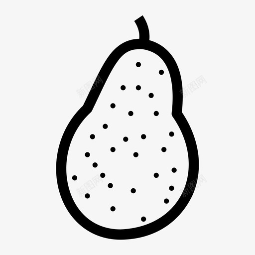 梨甜点吃图标svg_新图网 https://ixintu.com 吃 梨 水果 甜点 食物