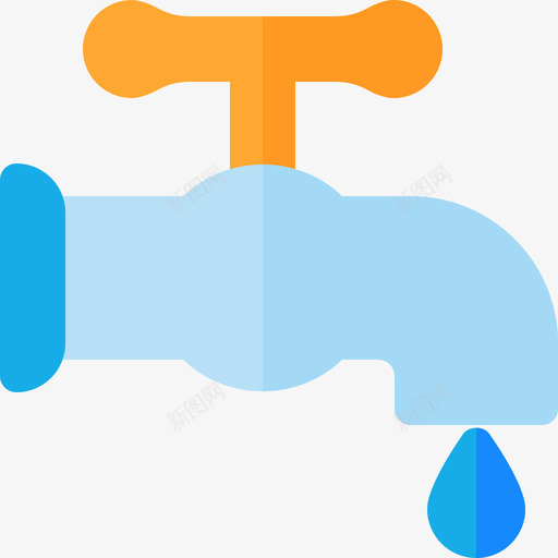 水龙头管道工工具和元件6扁平图标svg_新图网 https://ixintu.com 扁平 水龙头 管道工工具和元件6