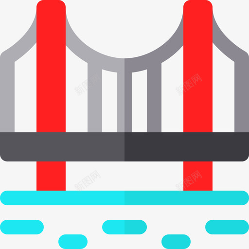 桥在村里平的图标svg_新图网 https://ixintu.com 在村里 平的 桥
