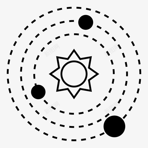 太阳系天文学星系图标svg_新图网 https://ixintu.com 天文学 太空 太阳系 星系 行星