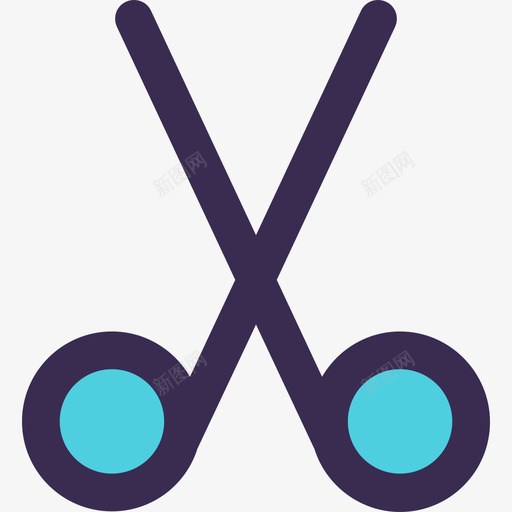 剪刀家居元素5线条颜色蓝色图标svg_新图网 https://ixintu.com 剪刀 家居元素5 线条颜色蓝色