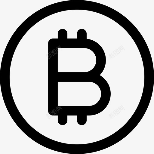 比特币货币21线性图标svg_新图网 https://ixintu.com 比特币 线性 货币21