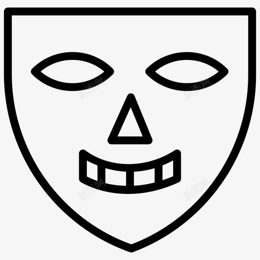 面具尸检生理学图标svg_新图网 https://ixintu.com 北欧海盗元素线图标 尸检 生理学 面具