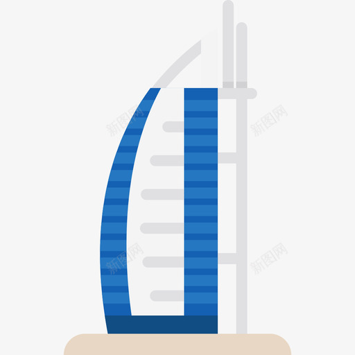 BurjAlArab纪念碑13平坦图标svg_新图网 https://ixintu.com BurjAlArab 平坦 纪念碑13